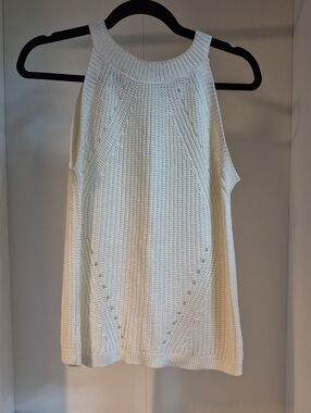 Wishlist Cream Knit Halter Sweater Top